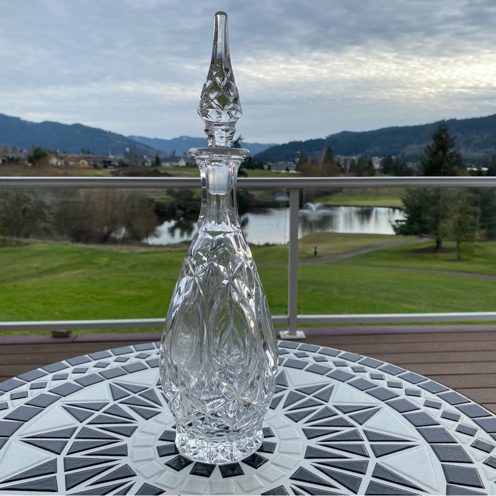 Large vintage crystal decanter